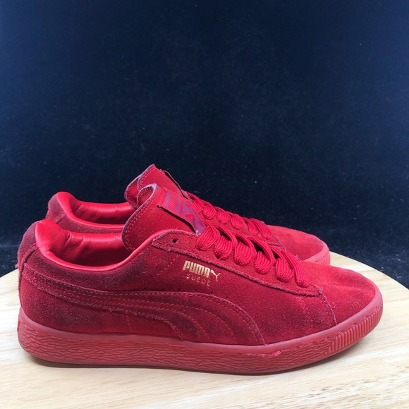 Puma Mens Suede Classic Lace Up Sneakers Shoes 360231-05 Mono Red Size 6.5 - Picture 9 of 10